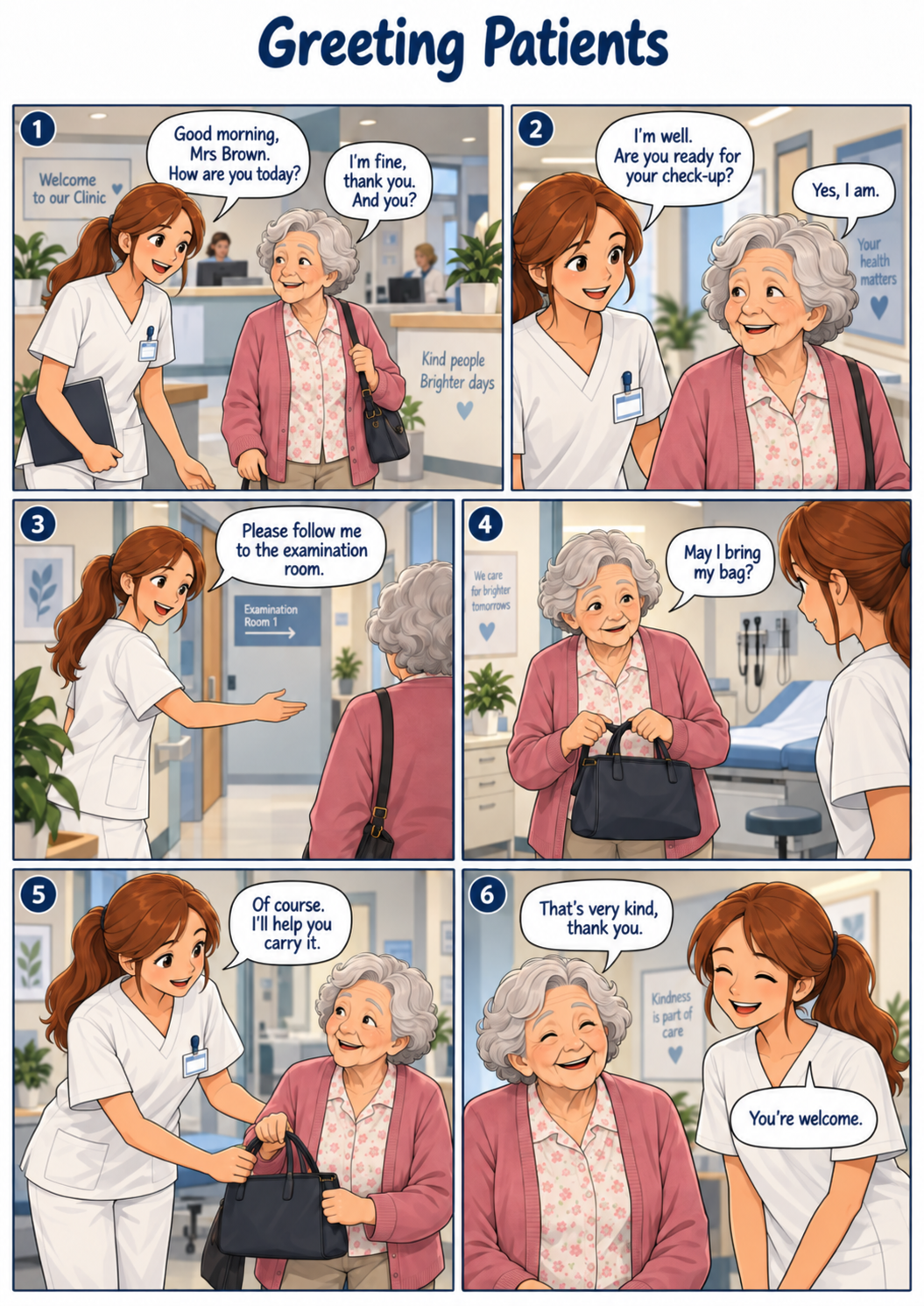 Aperçu de la planche Greeting Patients