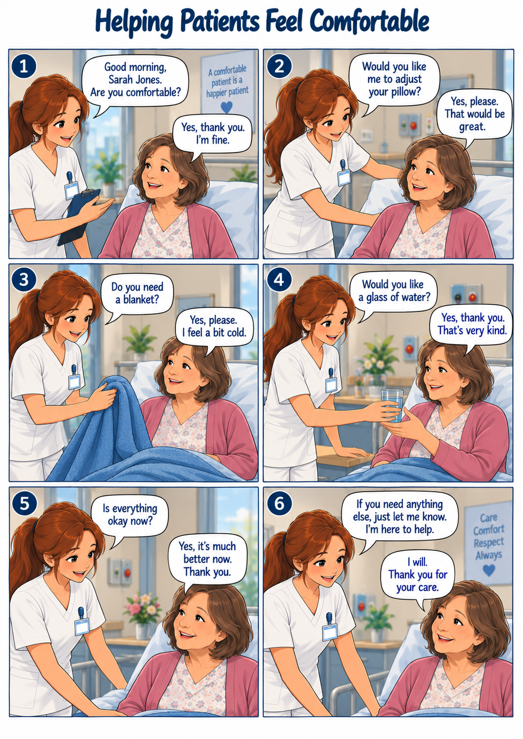 Aperçu de la planche Helping Patients Feel Comfortable