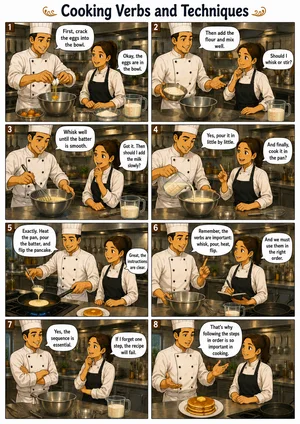 Aperçu de la planche Cooking Verbs and Techniques